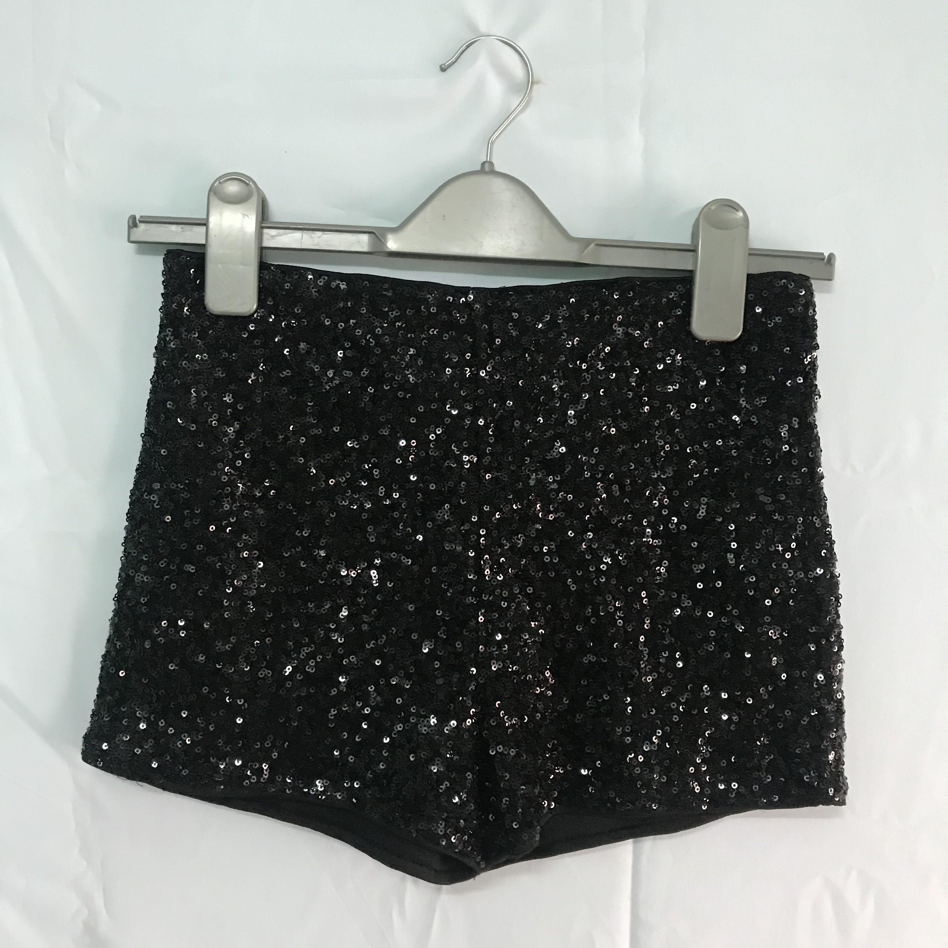 black sequin shorts forever 21