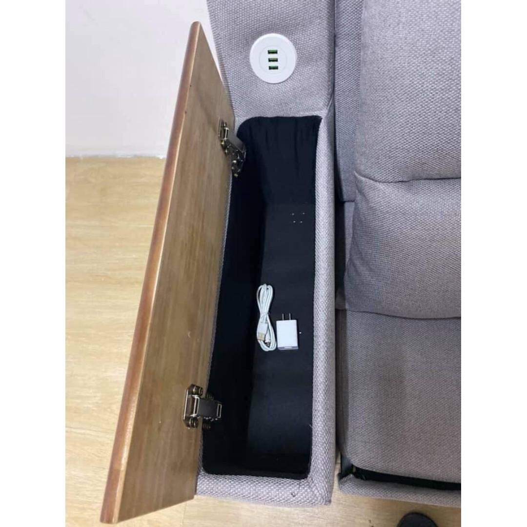 High Grade 4 in 1 Sofa Bed with Storage Function (Category: Sofas) located in Manila. Submitted by sportshubb (Listing ID 267921136, Image 3). Description: High Grade 4 in 1 Sofa Bed with Storage Function Up to 500kg With USB charging slot Pine wood Colors available: gray Sizes and Price: Size: 190cm x 150cm Price: P15,600 With free 2 back pillows and 2 small pillows Size: 190cm x 180cm Price: P17,500 With free 2 back pillows and 2 small pillows 