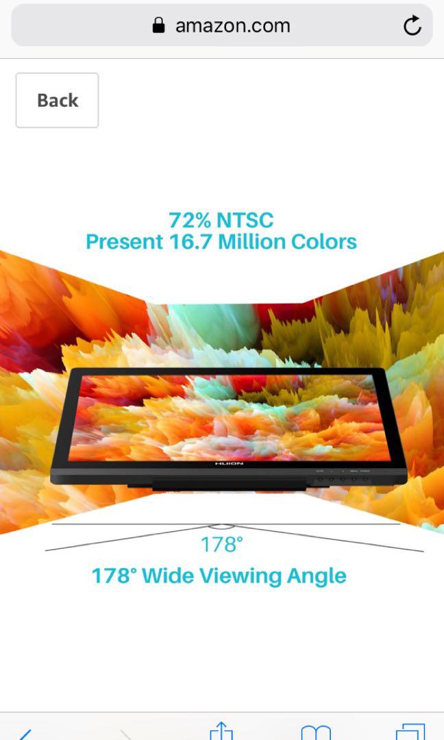 Huion GT191 KAMVAS Drawing Tablet with HD Screen Graphic Drawing Monitor Pen Display 8192