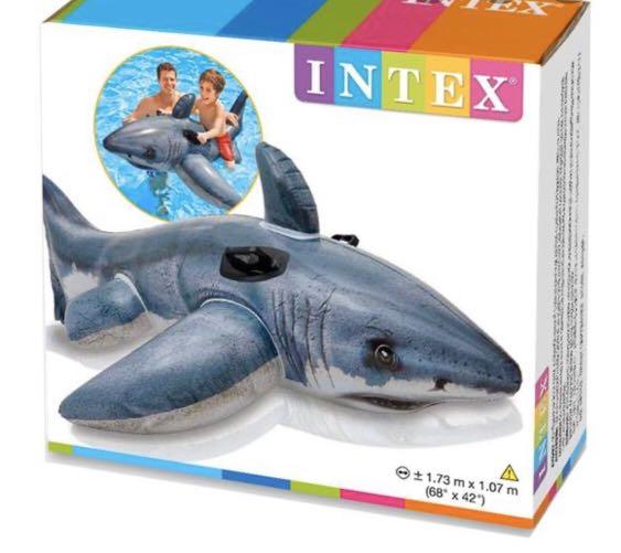Intex shark ride on float, Babies & Kids, Infant Playtime on Carousell
