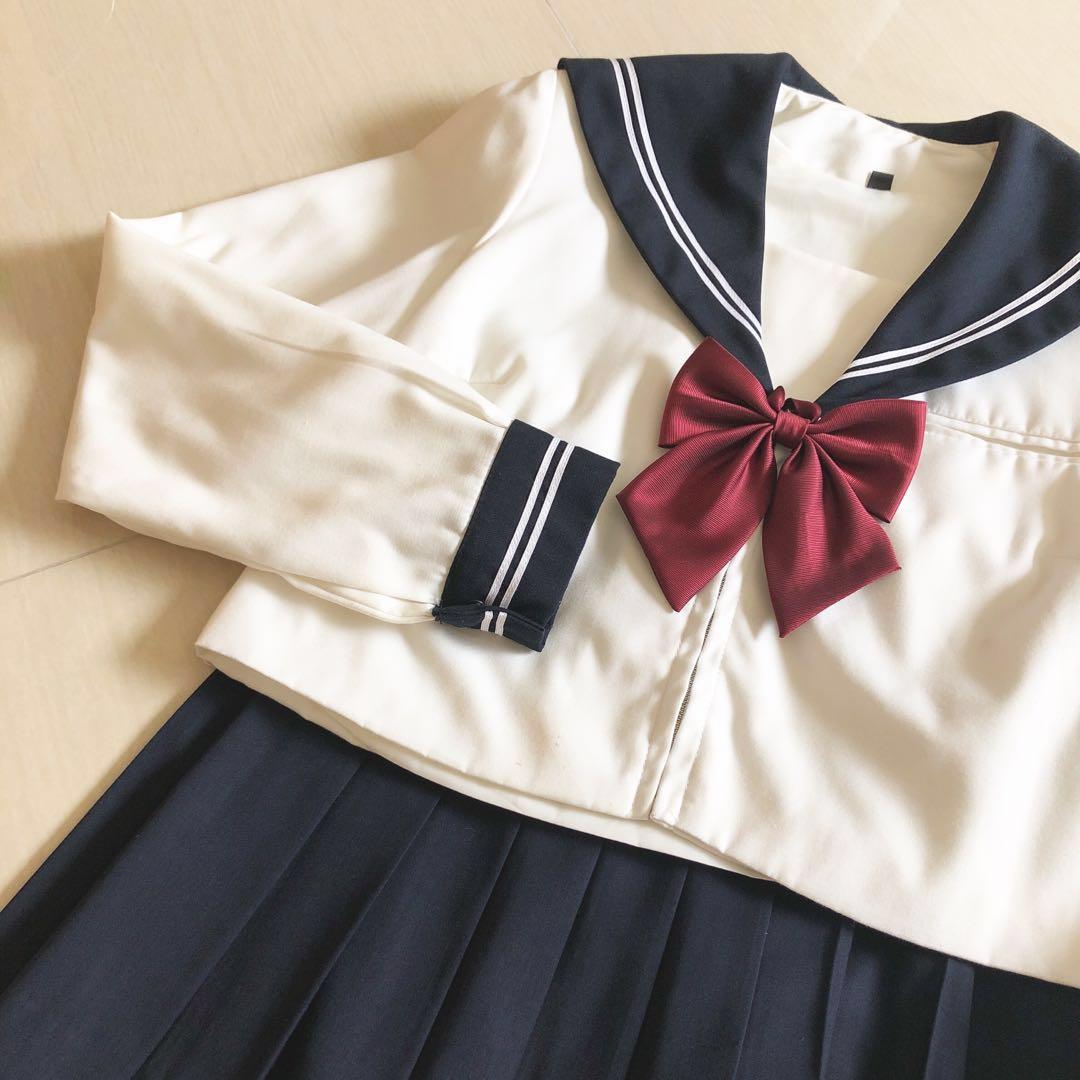 日本jk制服水手服日本校服白二本冬服set 女裝 女裝裙 Carousell 日本jk制服水手服日本校服白二本冬服set 女裝 女裝裙 Carousell
