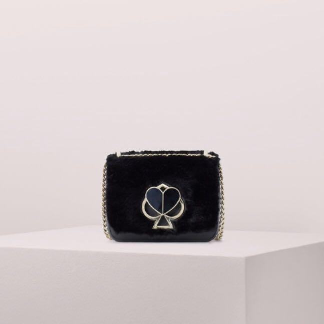 kate spade nicola faux fur