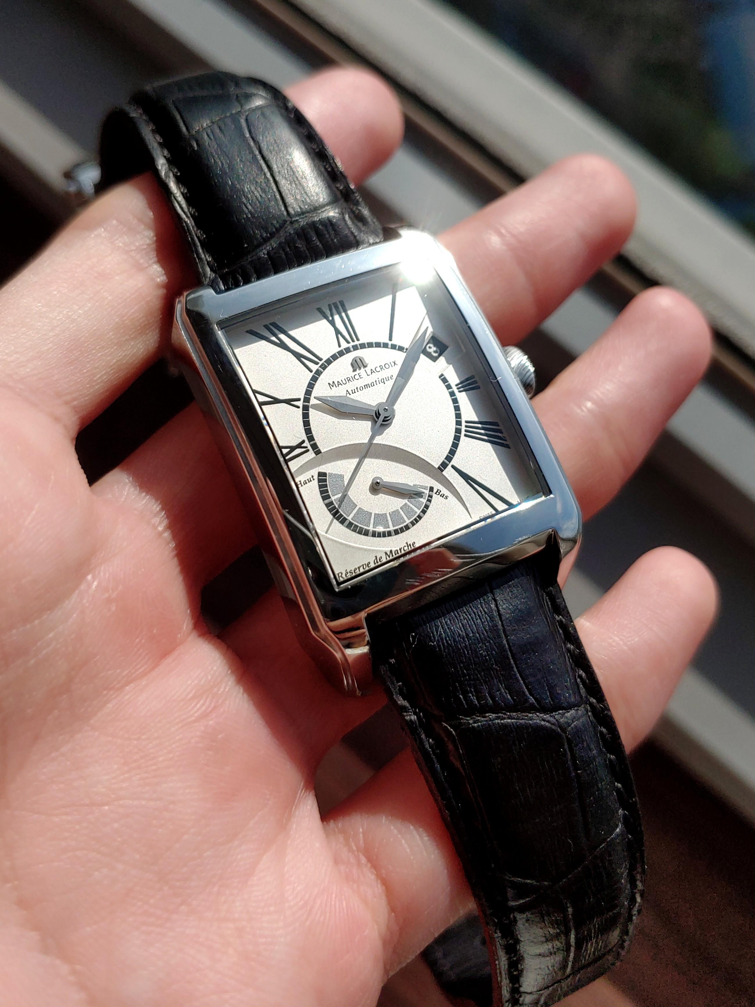 maurice lacroix pontos rectangulaire reserve de marche