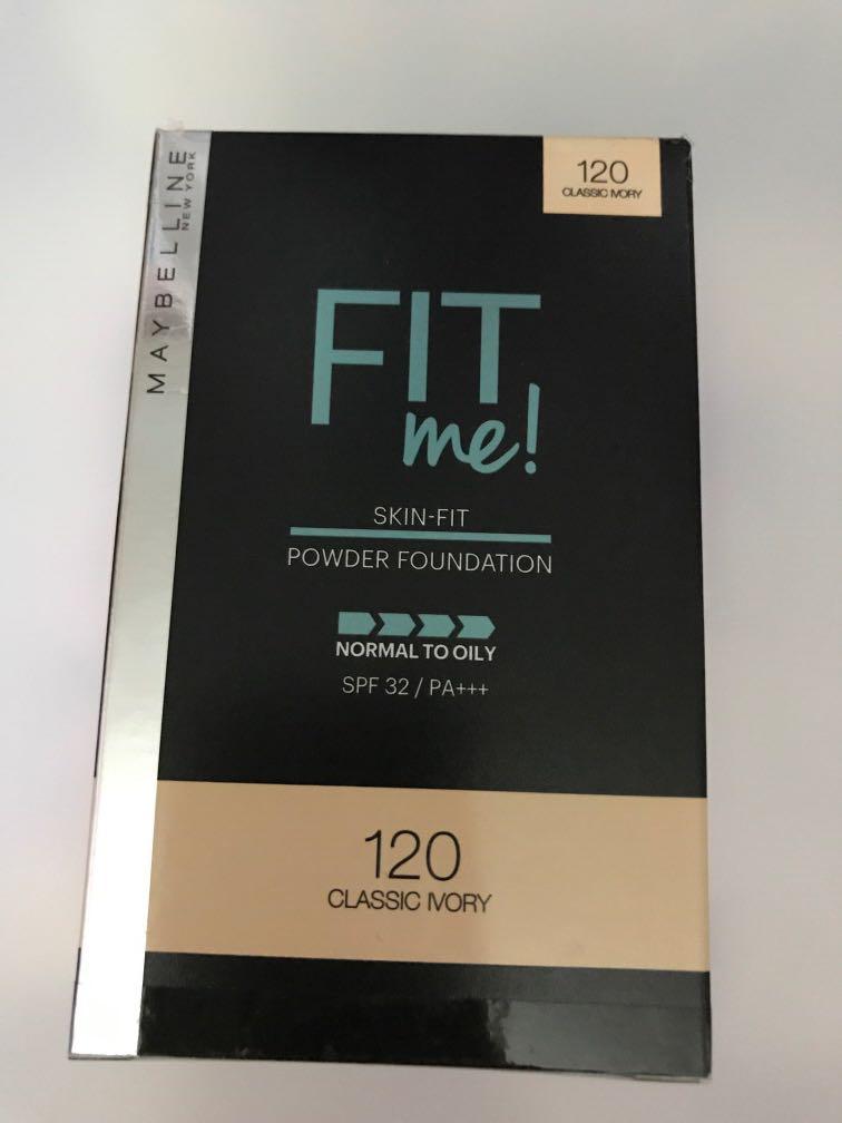 Maybelline Fit Me Skin Fit Powder Foundation 120 Classic Ivory Health Beauty Makeup On Carousell