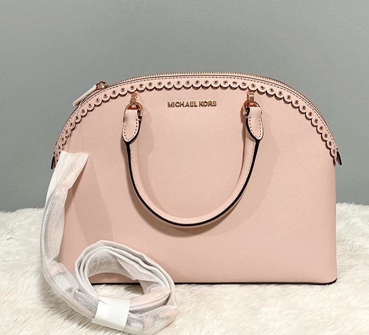 Michael Kors Emmy Dome Large Satchel with Sling Crossbody Pink from USA,  Luxury, Bags & Wallets on Carousell