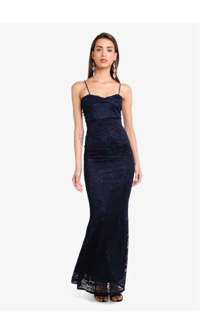 Missguided navy lace dress outlet
