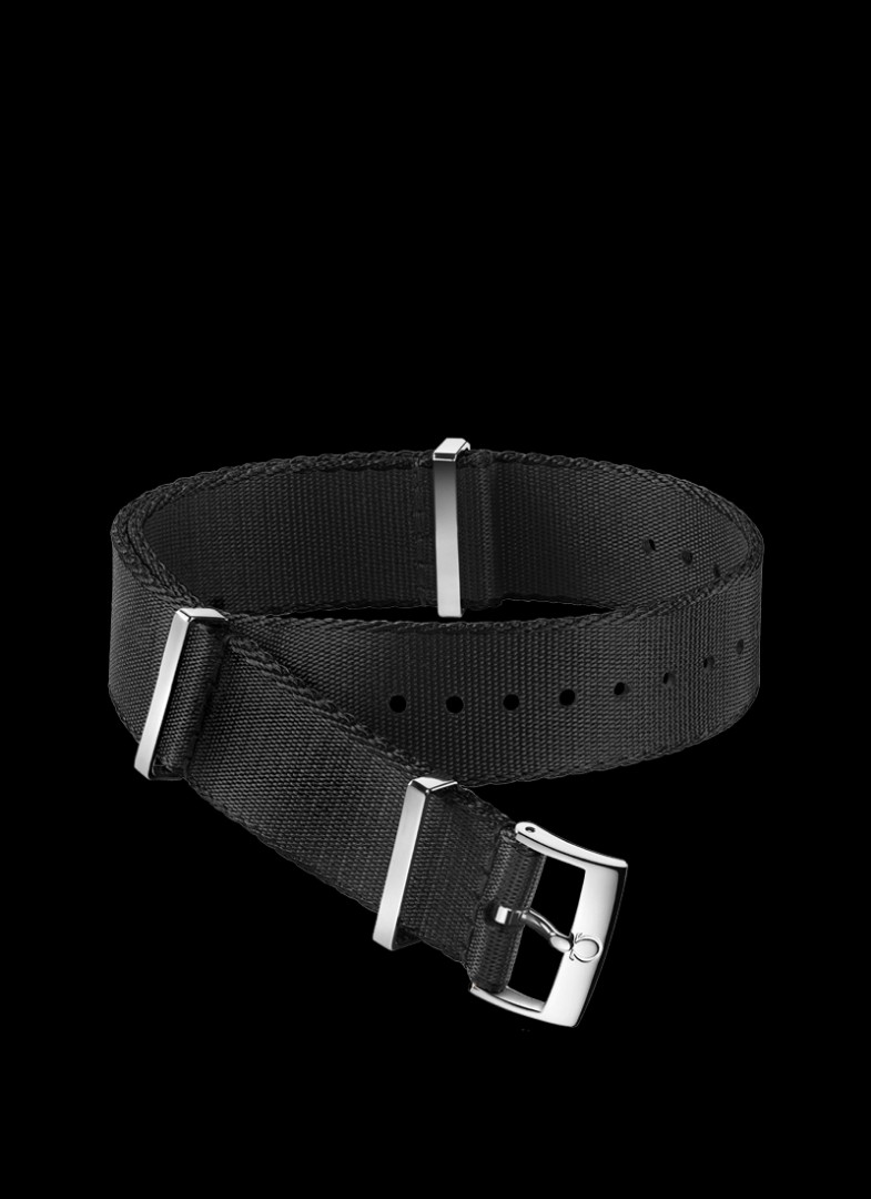 Omega NATO Black nylon fabric strap, Mobile Phones & Gadgets, Wearables & Smart Watches on Carousell