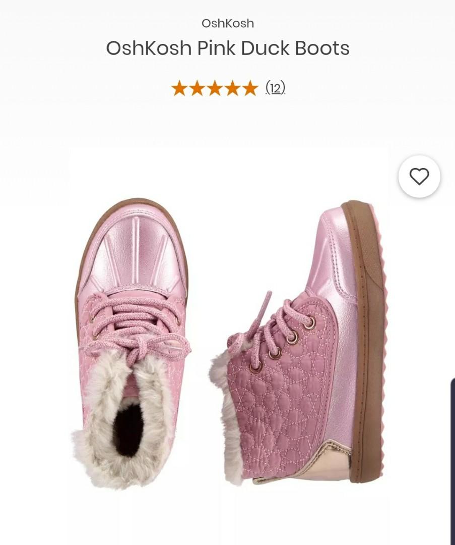 oshkosh pink duck boots