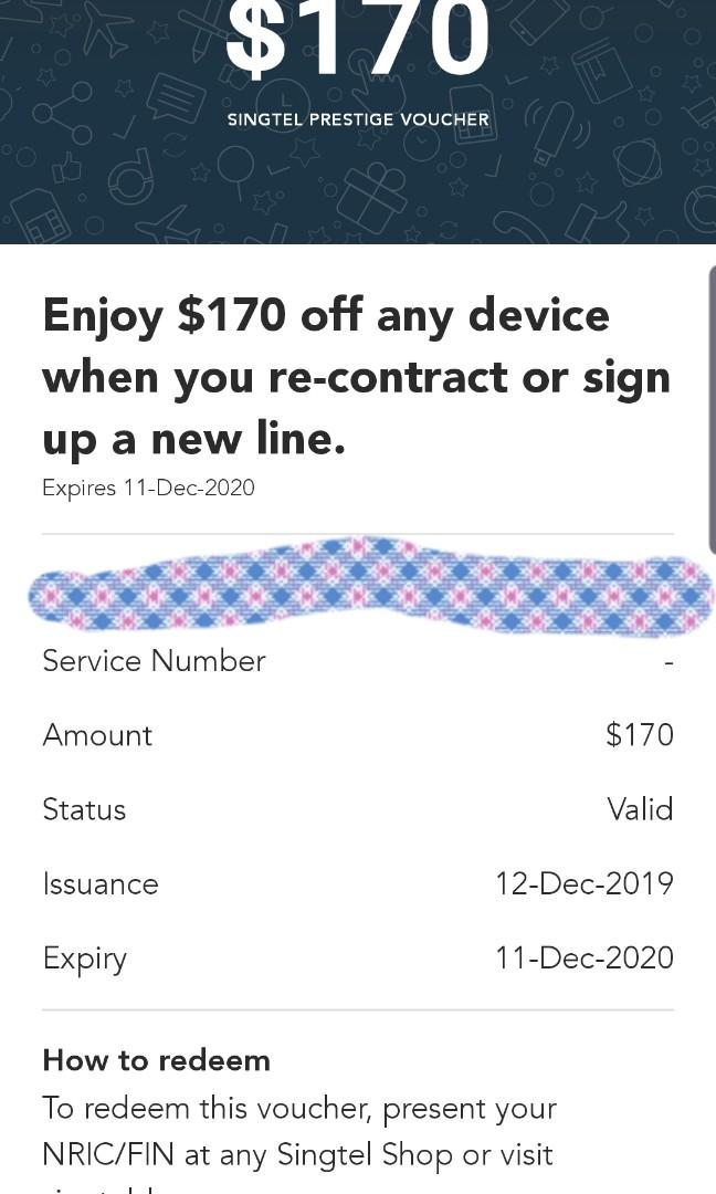 Singtel Prestige Voucher Selling at 150, Everything Else on Carousell
