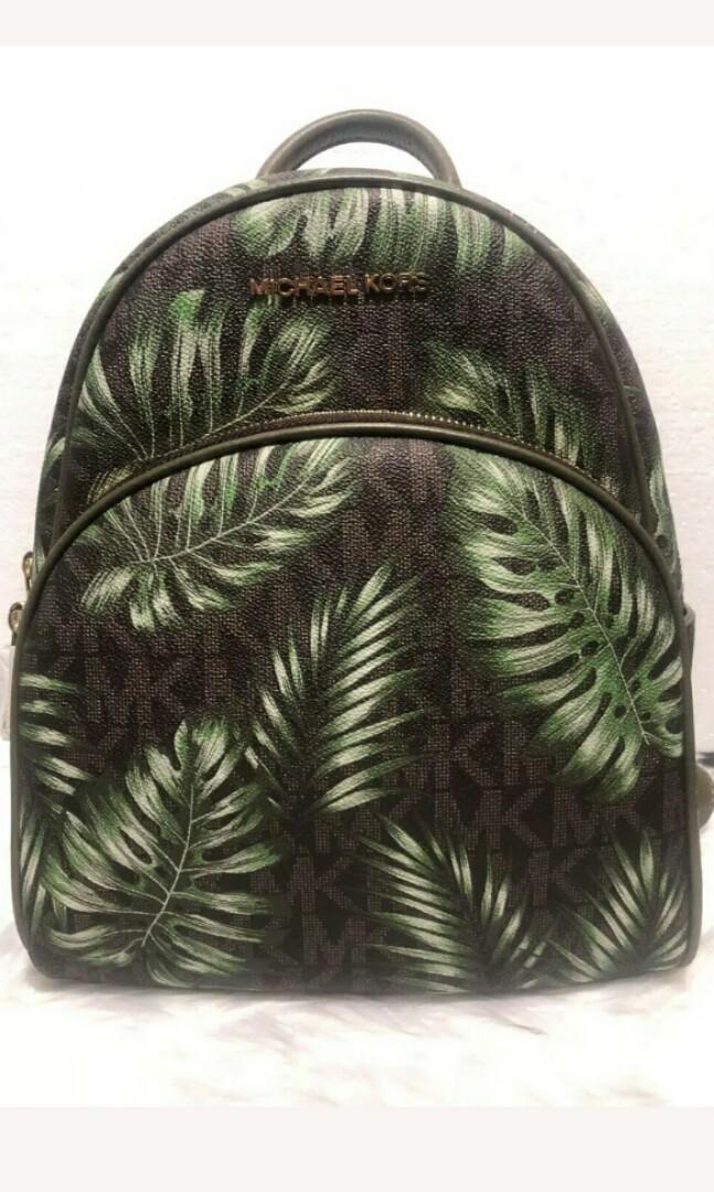 Michael kors store palm leaf backpack