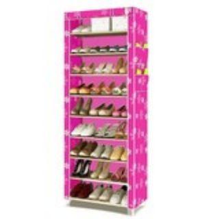 004 Fashion Shoe Rack Storage Cabinet (Pink)