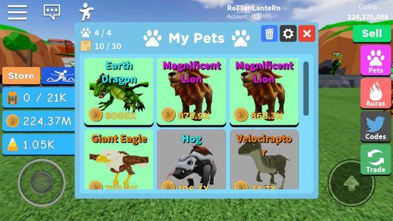 Roblox Pet Simulator In Game Products Carousell Singapore - all codes for roblox warrior simulator 2019