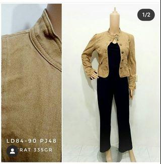 #Qrimcarousell PRELOVED IMPORT CROP JACKET CEWEK MURAH BAGUS JAKET CEWEK CROP BAGUS