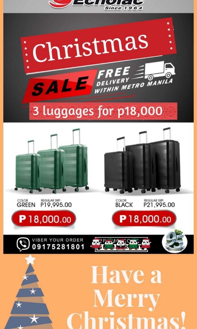 3 Pc Echolac Trave Luggages (Category: Luggage) located in Valenzuela. Submitted by hisandherscloset (Listing ID 268090797, Image 1). Description: Helping my Husband's Batch for Fund Raising. 3-pc Authentic Echolac Luggages Brand New..