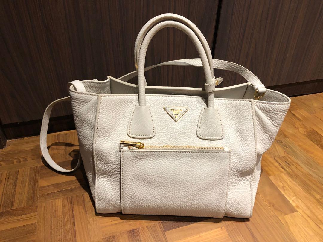White prada deals backpack