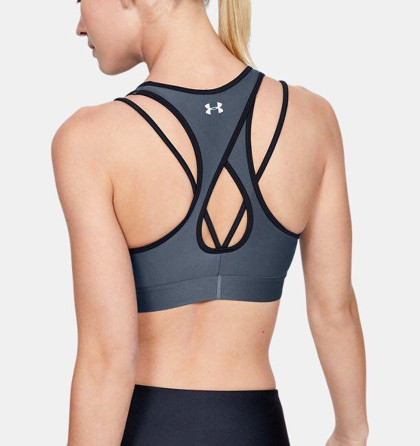 UNDER ARMOUR Crossback Low Sports Bra in White Size XS, Women's Fashion,  Activewear on Carousell