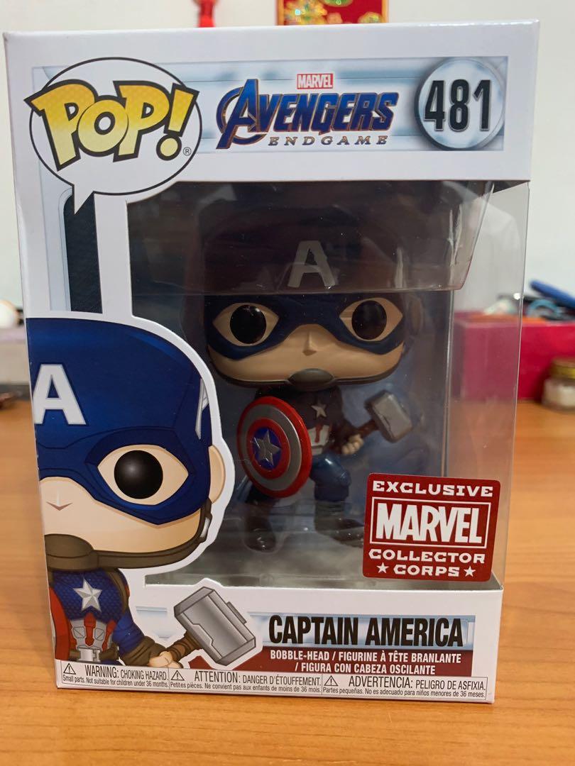 Funko Pop Avengers Captain America #481 Marvel Collector Corps with protector 