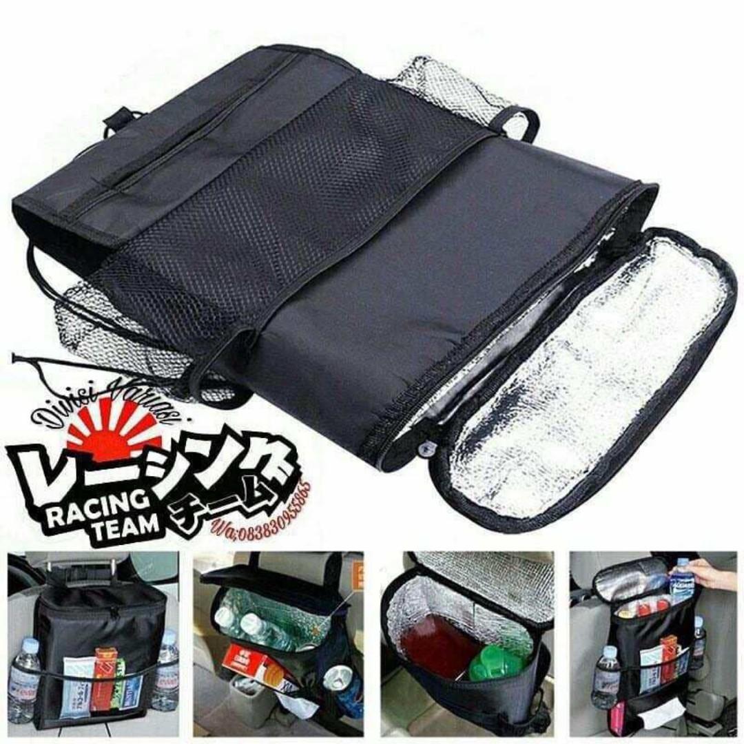 Car Back Seat Organizer (Category: Storage Boxes & Baskets) located in Manila. Submitted by magicgerry (Listing ID 268045703, Image 2). Description: Car Back Seat Organizer with Cooler Bag – BLACK (P300.00).