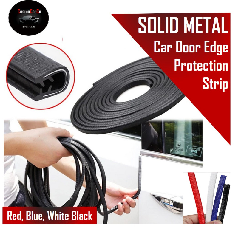 10M Car Door Edge Protector METAL Protection Guard Strip Clip On Protective  Decorative Rubber NOT 3M Tape Version For Car Door Edges, Boot, Hood, Van  Automobile Accessories Automotive Accessory, Car Accessories,