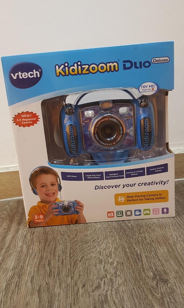 vtech kidizoom duo 5.0 deluxe digital selfie camera with mp3 player and headphones