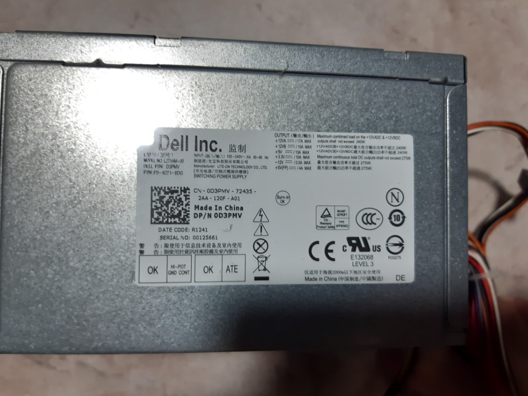 Dell optiplex 7010 Power Supply, Computers & Tech, Desktops on Carousell