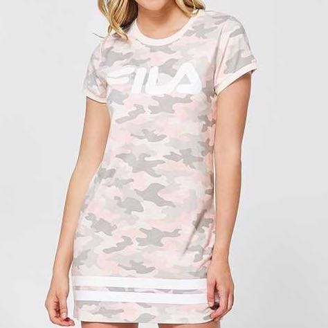 FILA pink camo dress, Women's Fashion 