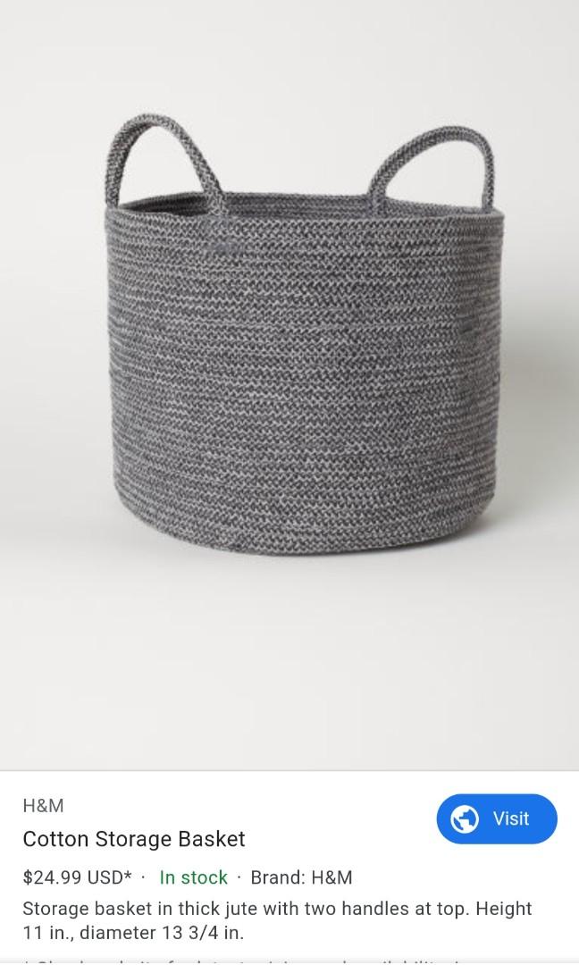 H and m top laundry bag