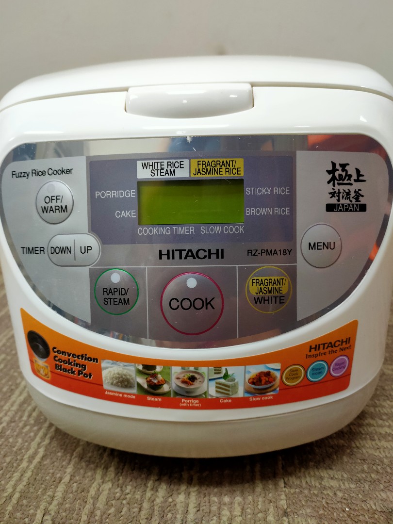 Hitachi Rice Cooker 1.8L (RZPMA18Y), TV & Home Appliances, Kitchen