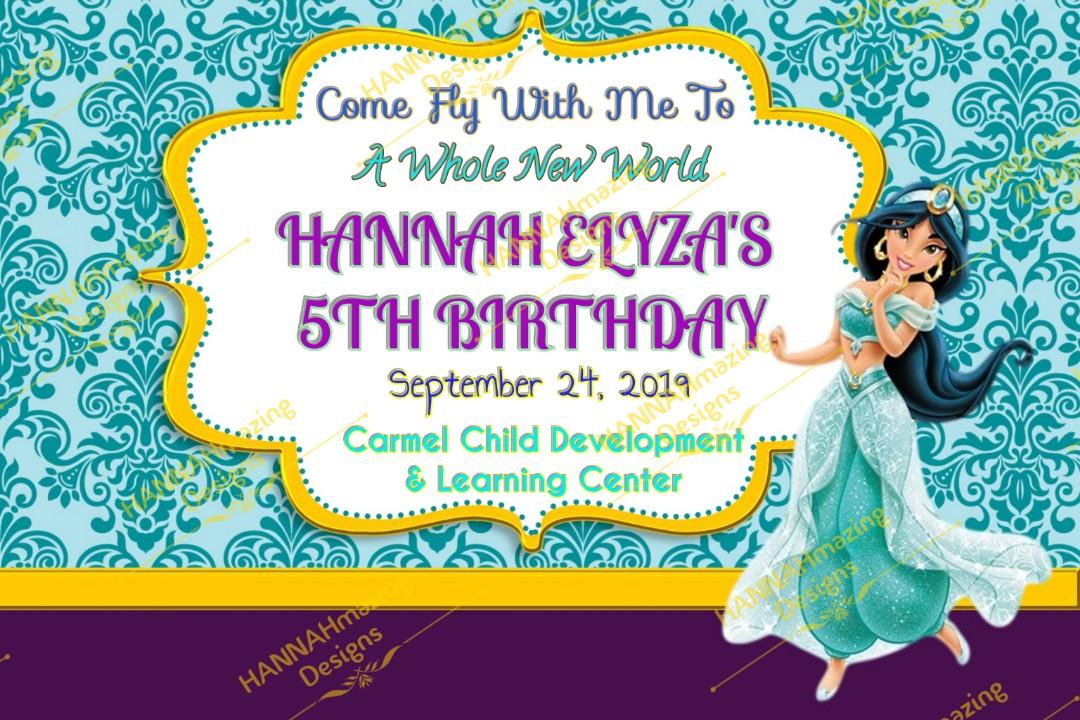 Jasmine & Aladdin Party Labels & Invitations, Hobbies & Toys