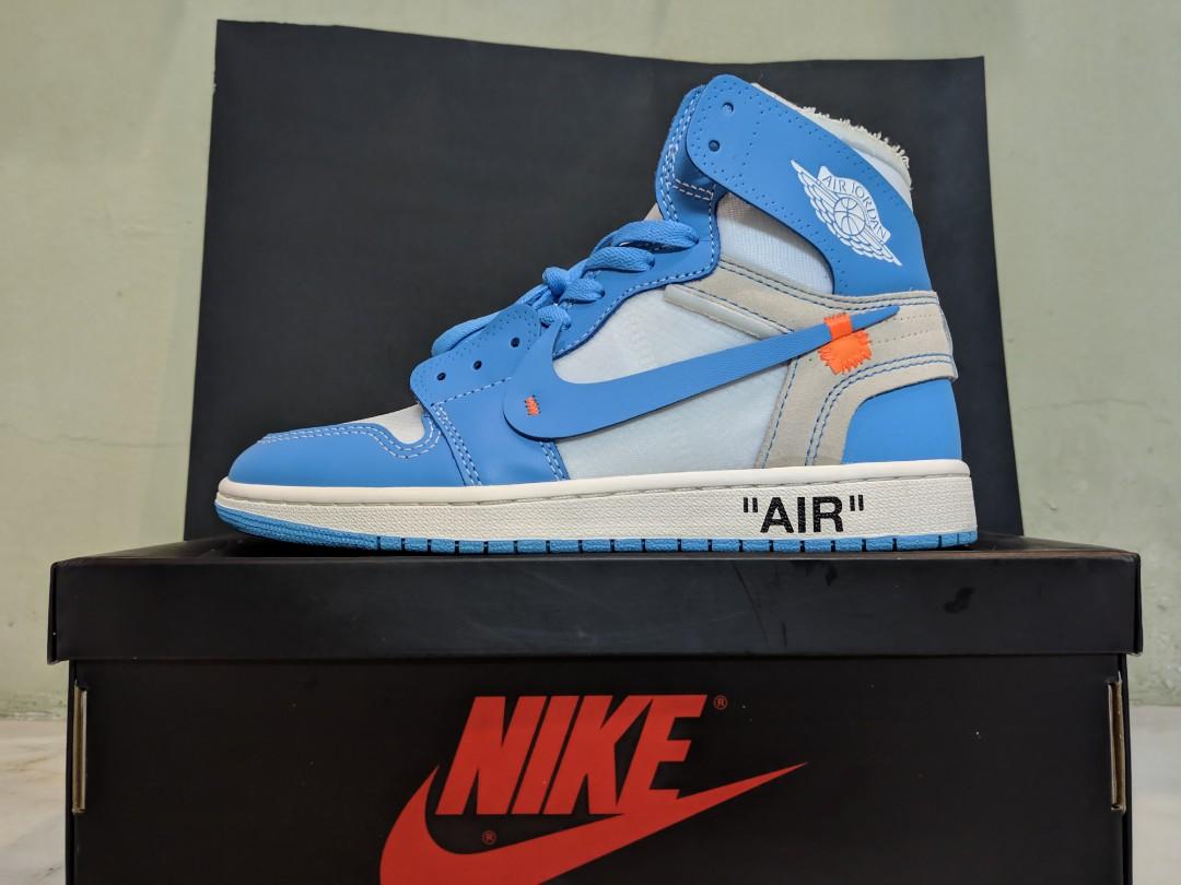 Jordan 1 ow unc Men s Fashion Footwear Sneakers on Carousell