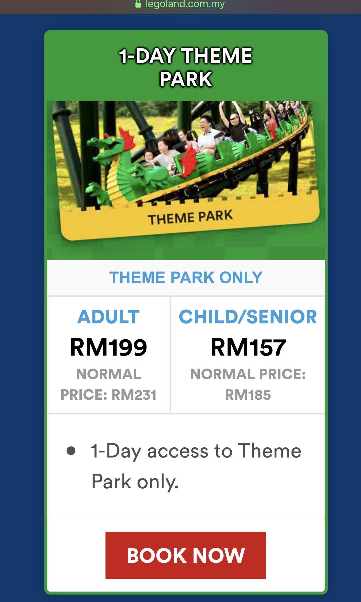 Legoland hotsell senior tickets