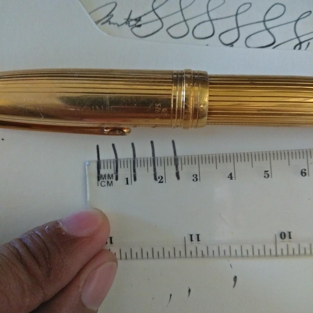 Montblanc Meisterstuck Ag 925 Gold plated Fountain Pen, Hobbies & Toys