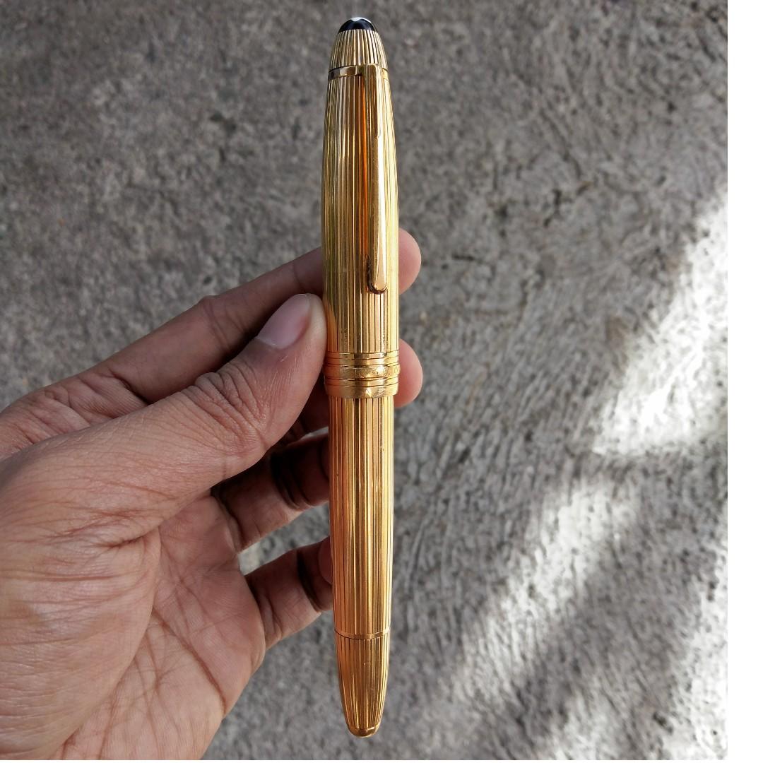 Montblanc Meisterstuck Ag 925 Gold plated Fountain Pen, Hobbies & Toys