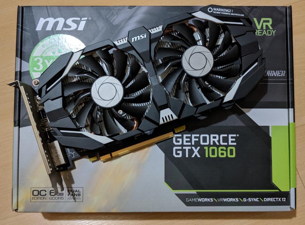 MSI GeForce GTX 1060 6GT OCV1, Computers & Parts Accessories, Computer Parts on Carousell