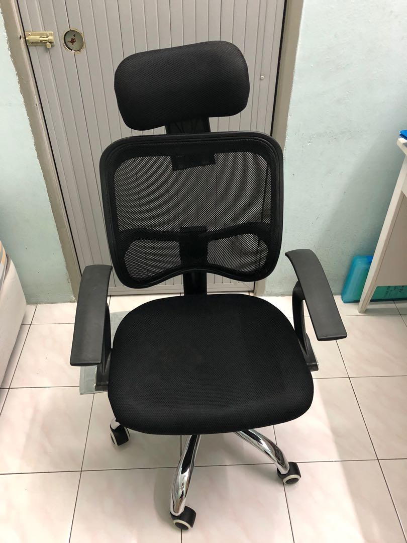 Office Chair, used, black, Furniture & Home Living, Furniture, Chairs