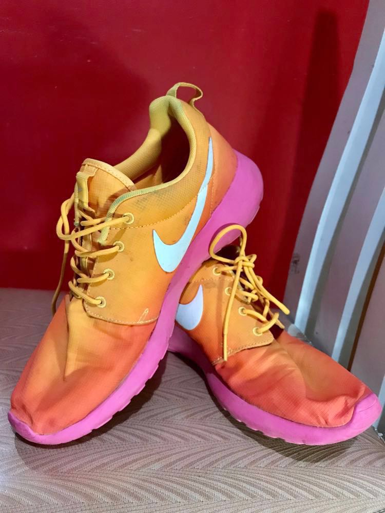 orange and yellow shoes