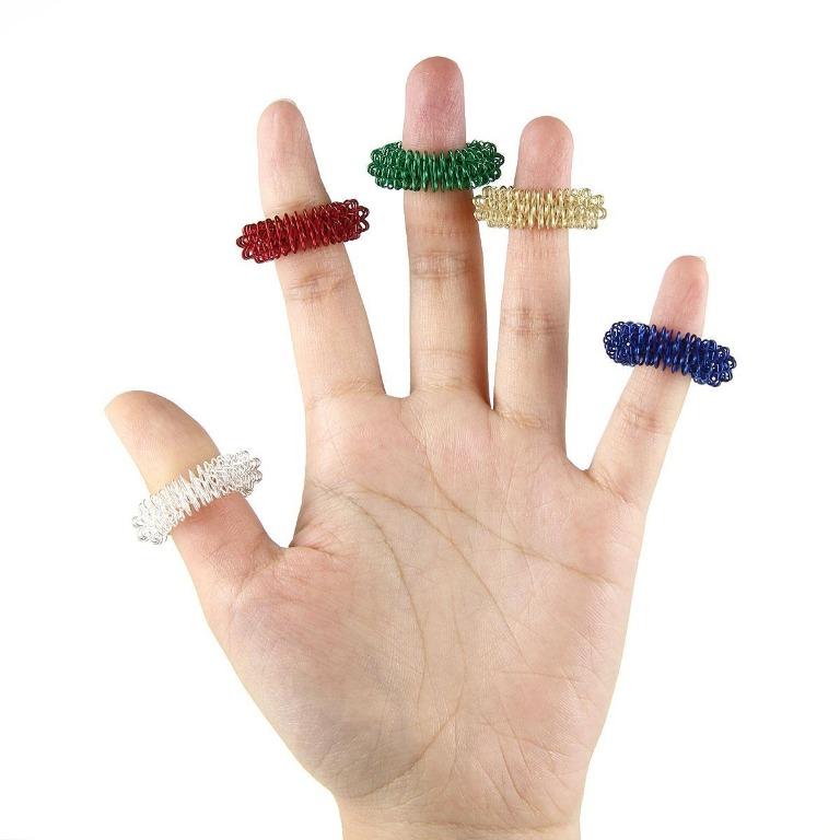 Perfect Gift 2 For 5 Acupressure Finger Ring Massage Office Workers Frequent Mobile Texting Or Gaming Fidget Toy Luxury Accessories Others On Carousell