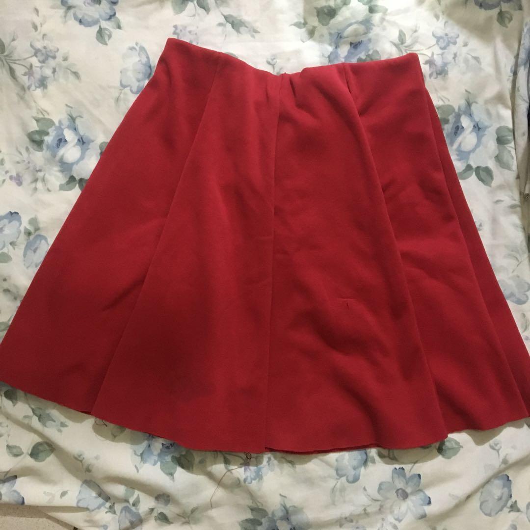 Red Skirt, Women's Fashion, Clothes, Dresses & Skirts on Carousell