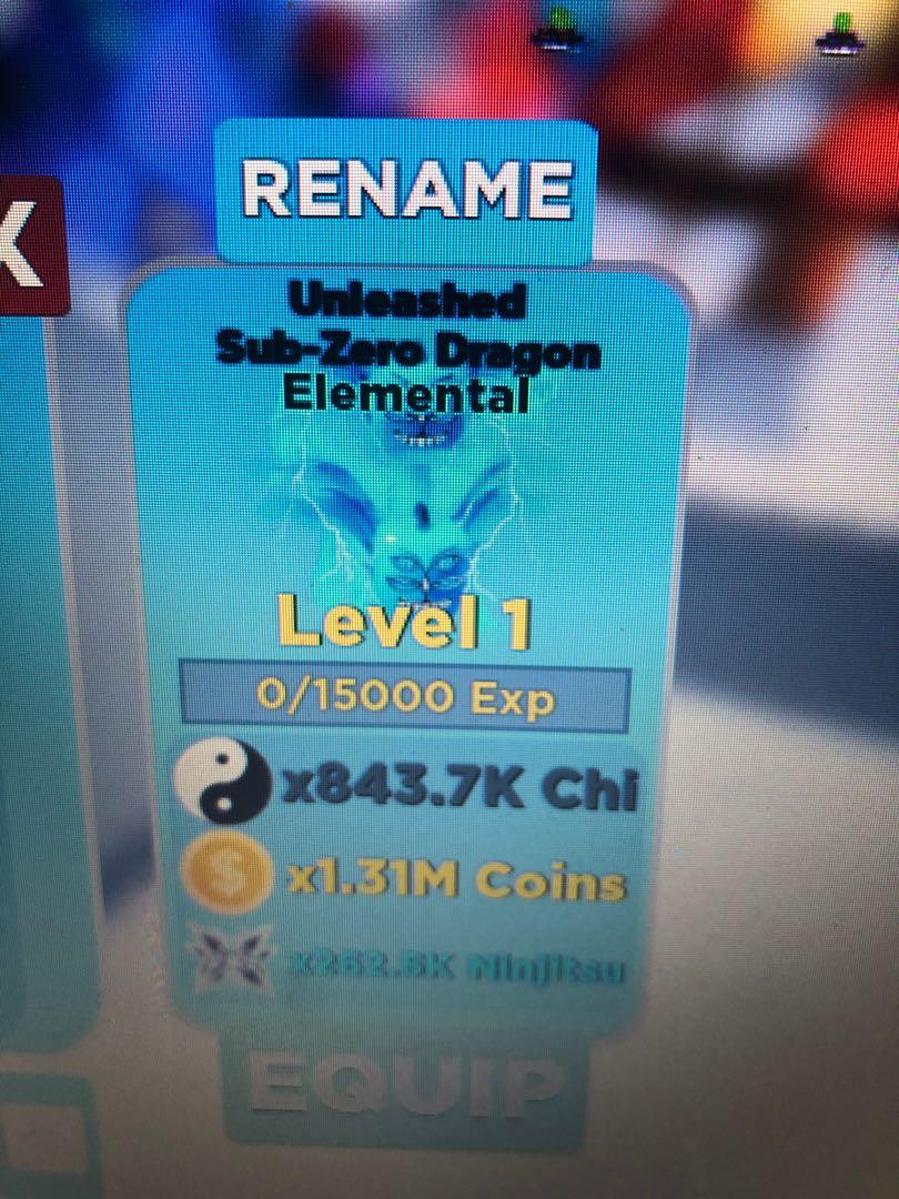 Roblox Unreleased Sub Zero Dragon Element Video Gaming Video Games On Carousell - 15000 coins roblox