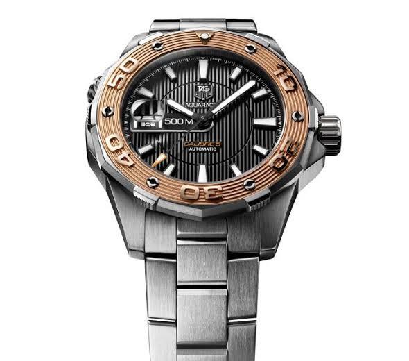 Sale or Trade Tag Heuer Aquaracer 18K Gold Bezel Men s Fashion