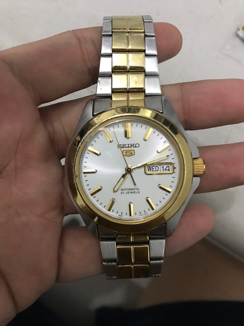 Seiko 5 watch two tone, Men's Fashion, Watches & Accessories, Watches on  Carousell
