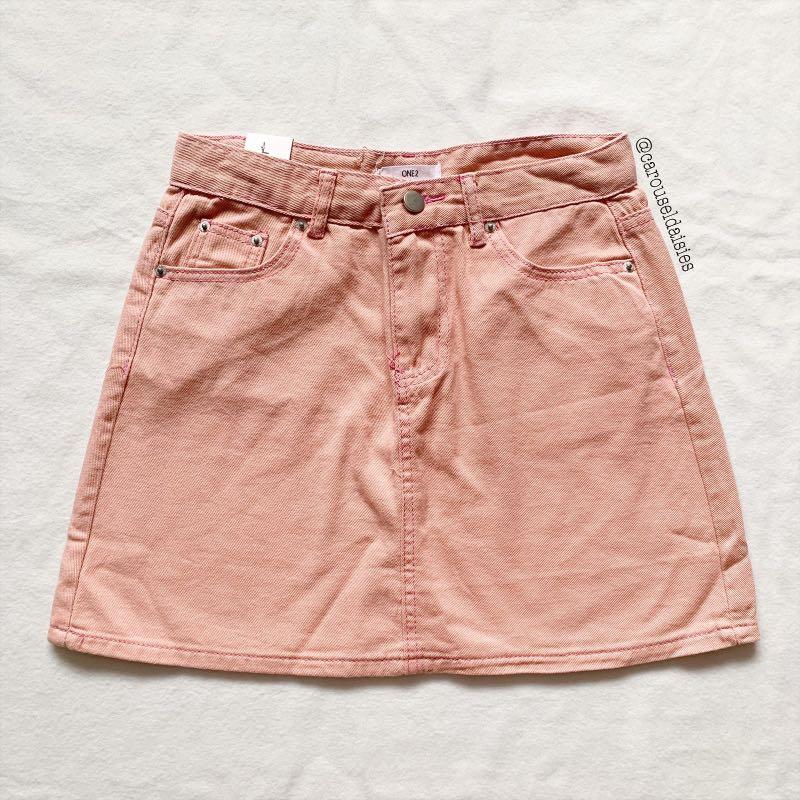 Peach denim skirt Clearance