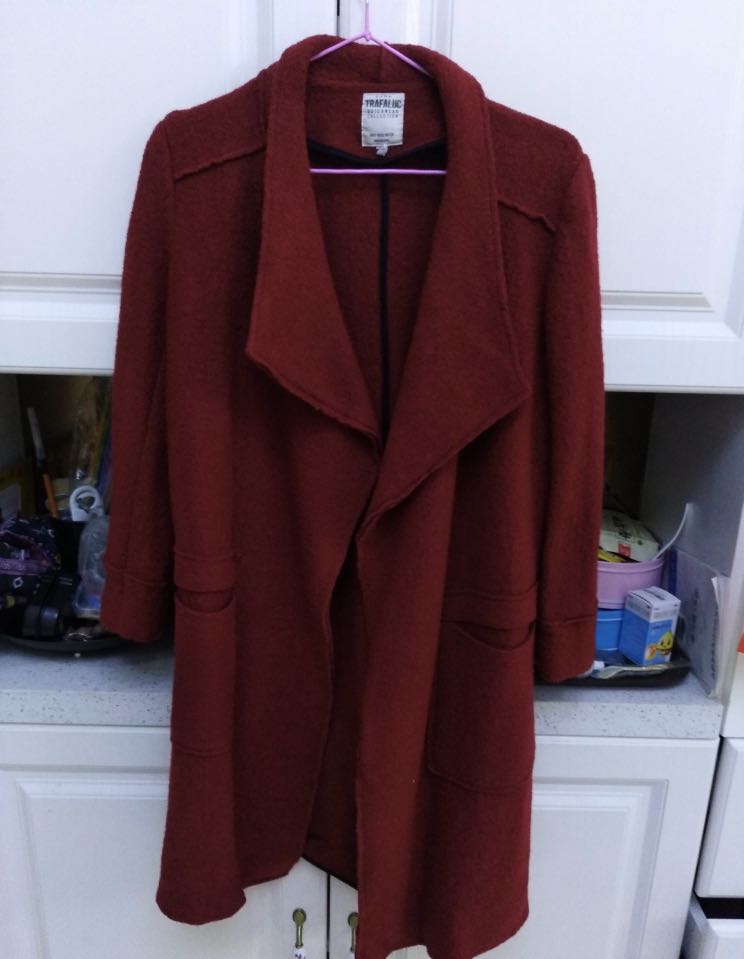 zara red wool coat