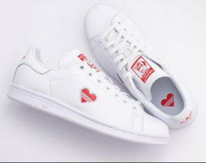 adidas red heart shoes