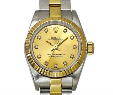 Rolex 67193 with 11 Diamond Hour Markers