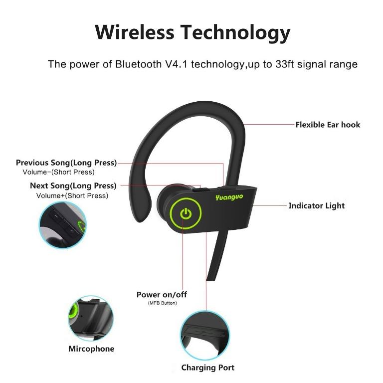 5930 Bluetooth Headphones Yuanguo Wireless Earphones Noise