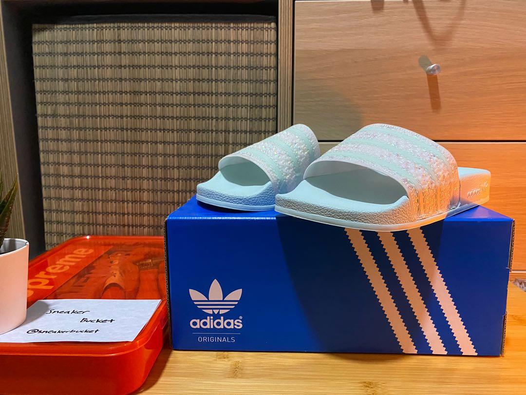 Adilette slides clearance ice mint