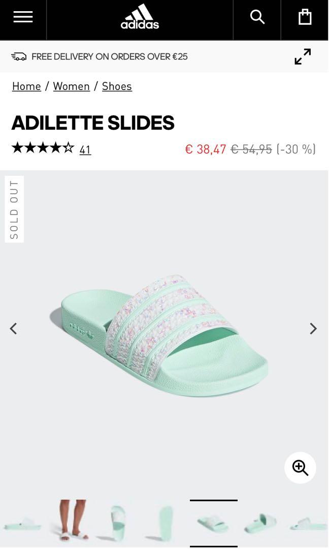 Adilette slides discount ice mint