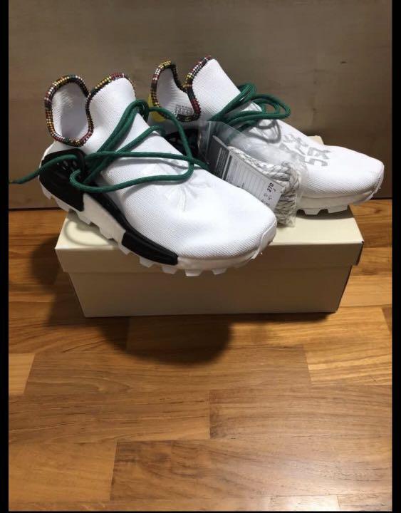 Adidas Human race Pharrell Williams inspiration pack white repost Men s Fashion Footwear Sneakers on Carousell