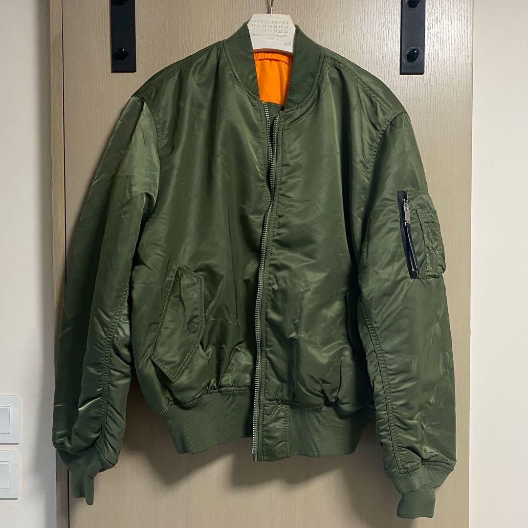 Alyx x alpha size L reversible ma1 bomber jacket olive, 男裝, 外套